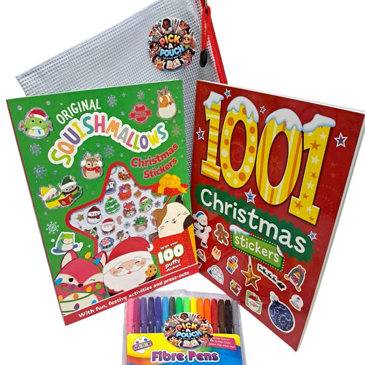 Squishmallows Christmas Sticker & Activity Set w/ Fibre Pens