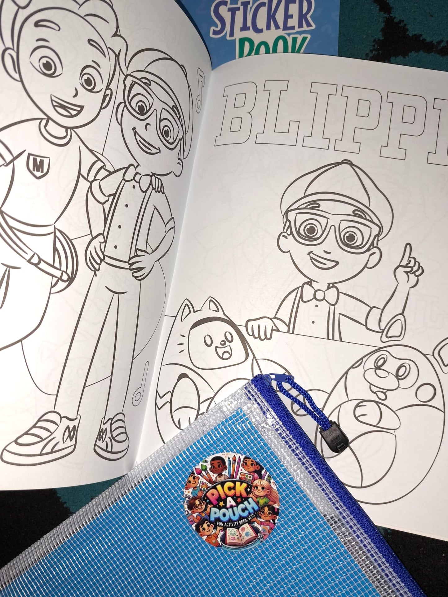 Blippi Fun Kit: Colouring Book, Sticker Book & Water Pens Set
