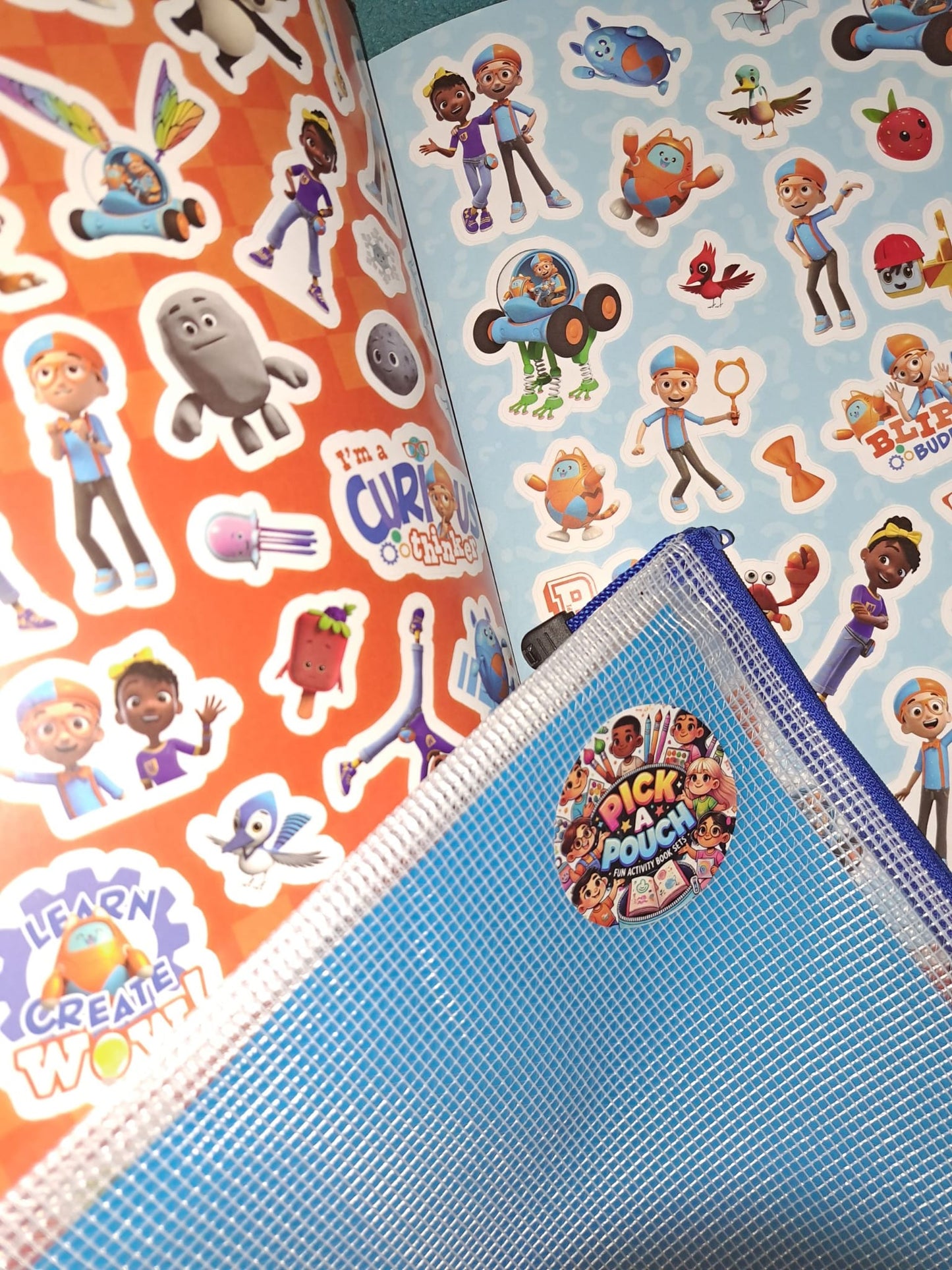 Blippi Fun Kit: Colouring Book, Sticker Book & Water Pens Set
