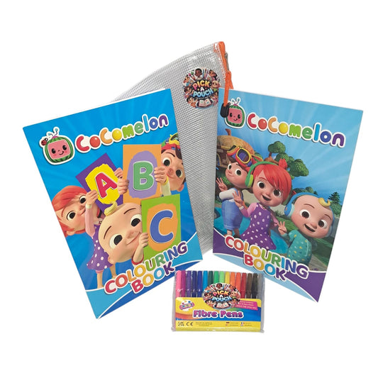 CoComelon Duo: Alphabet & Friends Colouring Books + Pens